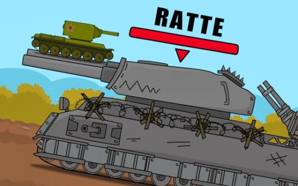 Tanks 2D Battle with Ratte: Tank Warfare Game Online