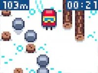 Pixel Peak Skiing Time Trial Game